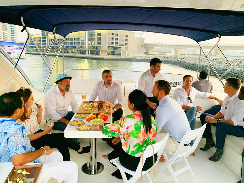 The Luxury Network UAE B2B Event on a Montegrappa Sunset Yacht Cruise